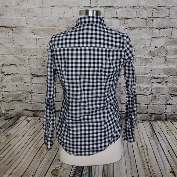 JCrew Factory Button Up Top Size XS Blue/White - Picture 5 of 10